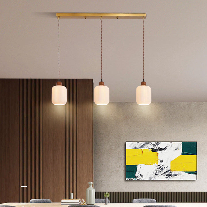 Vintage Nordic Ceramic White Pendant Light For Dining Room | Kalsten