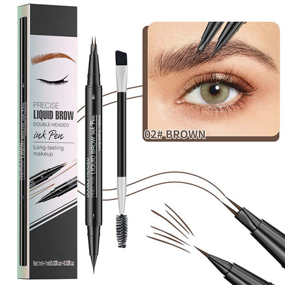 Skanto | 2-in-1 Dual-Ended Eyebrow Pencil with Micro-Fork Tip Applicator and Precision Brush Tip