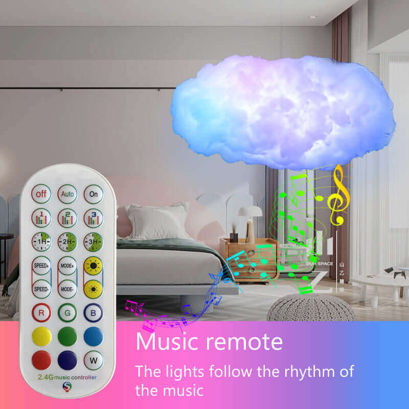 USB Cloud Light APP Control Music Synchronization 3D RGBIC Ambient Light Lightning Simulation Clouds Bedroom Room Light | Kalsten