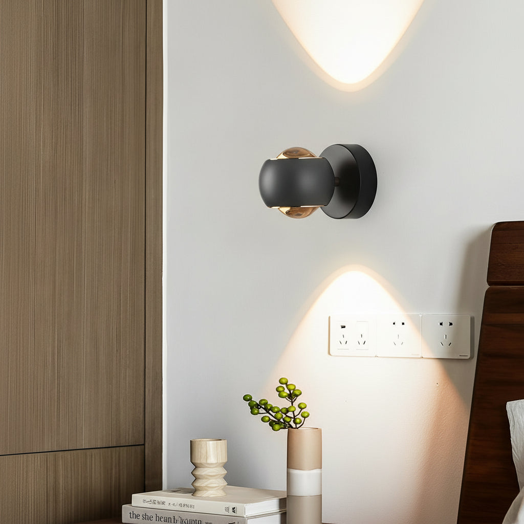 LED Wall Washer Sconce | Round Up Down Aluminum 7W 10cm / 4in Modern Art Gallery Light | Kalsten