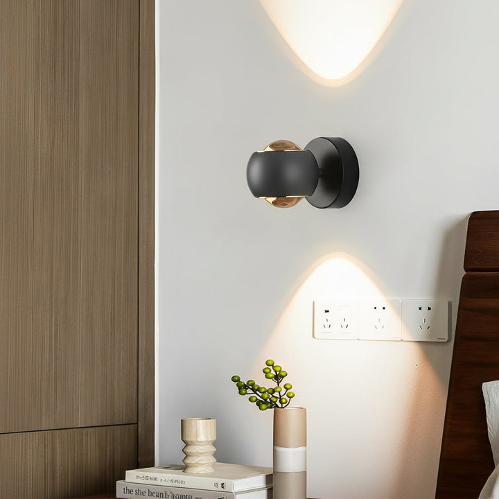 LED Wall Washer Sconce | Round Up Down Aluminum 7W 10cm / 4in Modern Art Gallery Light | Kalsten