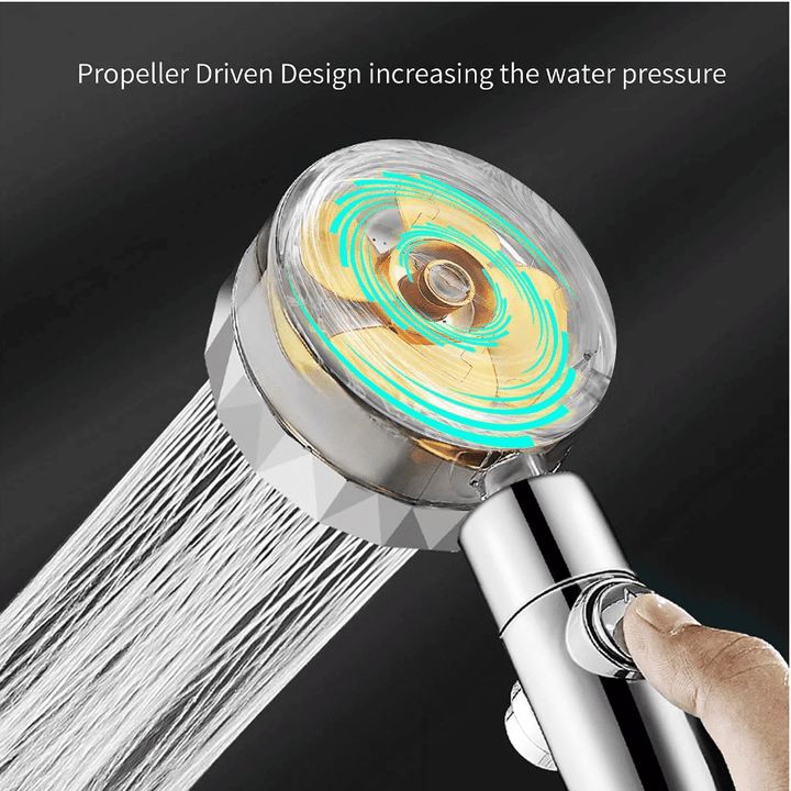 Shower head with high pressure - adjustable 360° rotating design - up to 40% water savings | Kalsten