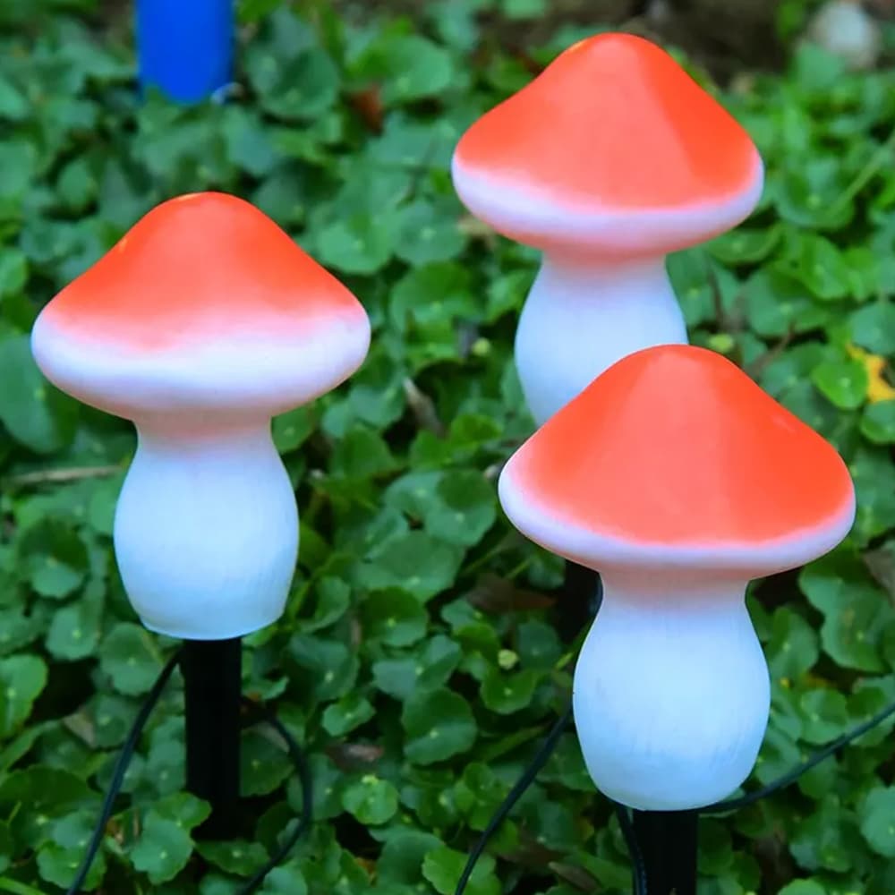 Solar LED Lamp - 3 pieces - mushrooms | Kalsten