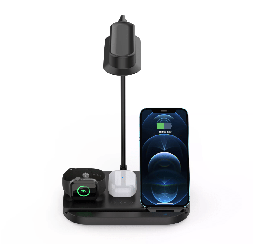 LED table lamp with dimmer and wireless charger for smartphones (4-in-1) | Kalsten
