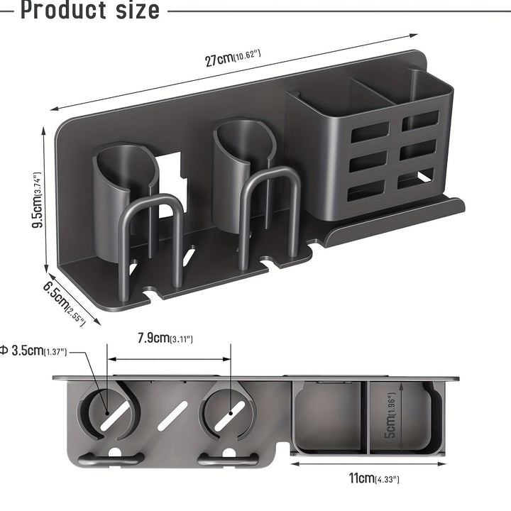 Kalsten | BristleHub Wall-Mounted Electric Toothbrush Holder – Aluminium Bathroom Organiser with Drainage Holes