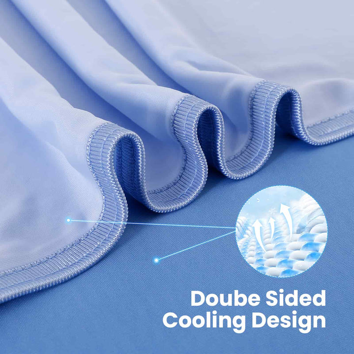 Q-Max > 0.5 Gradient Blue Cooling Blanket – Double-Sided, Breathable & Machine Washable | Kalsten