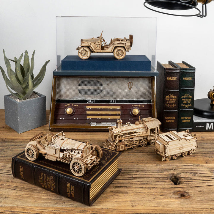 Super Wooden Mechanical Model Puzzle Set | Kalsten