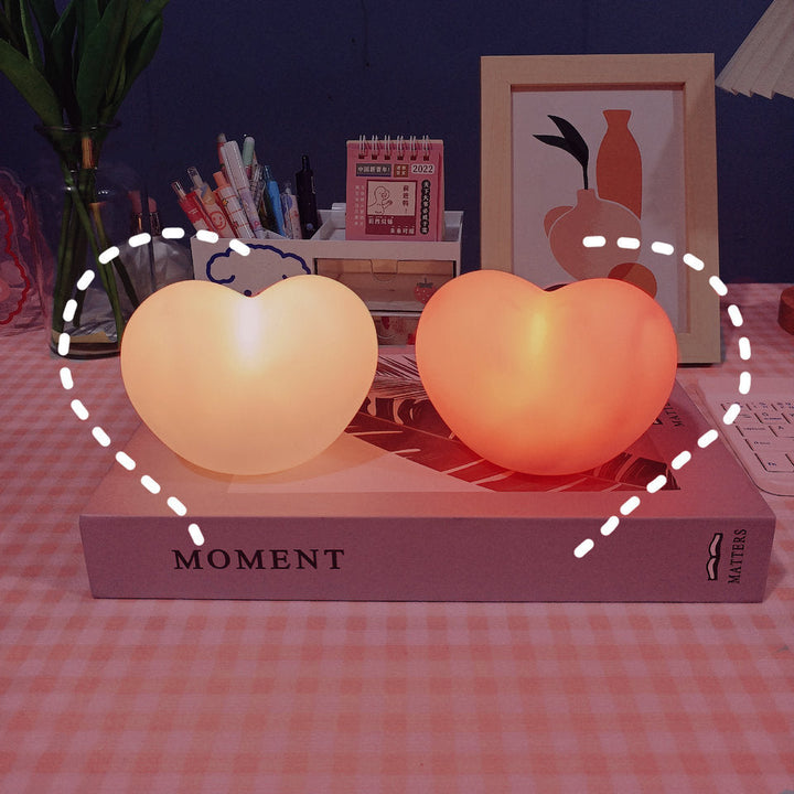 LuvSphere Silicone LED Night Light | Heart-Shaped Design | Table Lamp | Warm Mood Light | Decorative | Kalsten