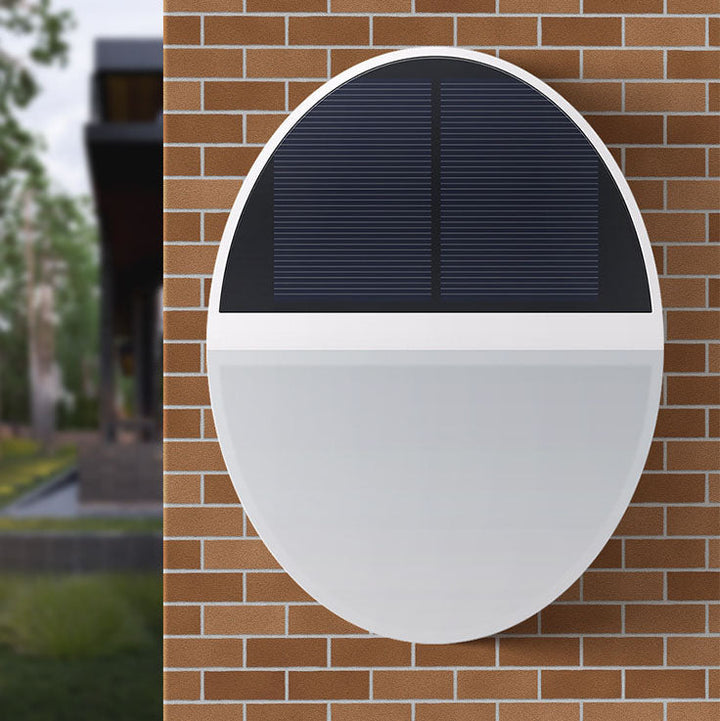 Solar Outdoor Waterproof Round Flat Body Radar Sensor LED Wall Sconce Lamp | Kalsten