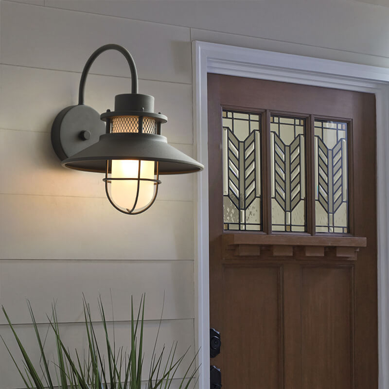 Outdoor Waterproof Iron Body 1-Light Outdoor Wall Sconce Lamp | Kalsten