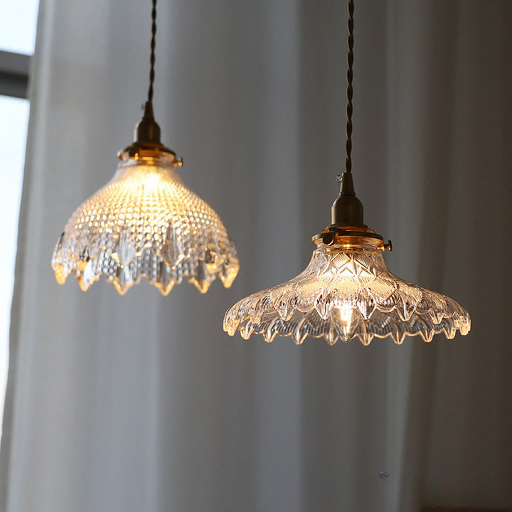 Mid-Century Vintage Glass Disc Pendant Light | Kalsten