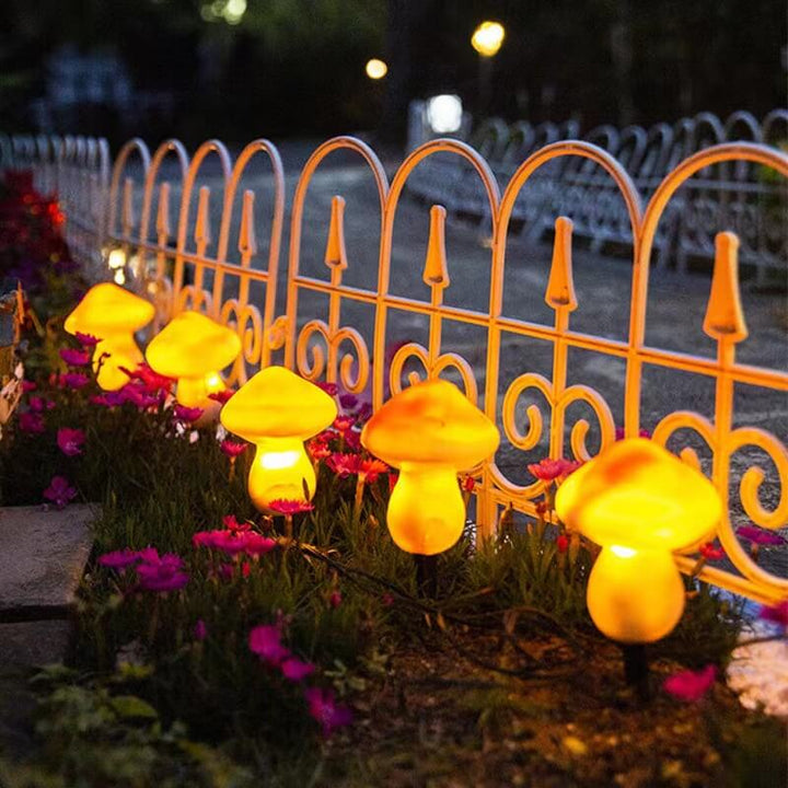 Solar Outdoor Resin Mushroom LED Garden Ground Insert Decorative Landscape Light | Kalsten