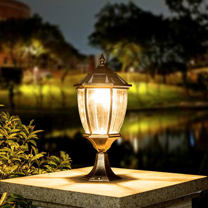 Outdoor Solar Waterproof Aluminum Glass 1-Light Lawn Landscape Light | Kalsten