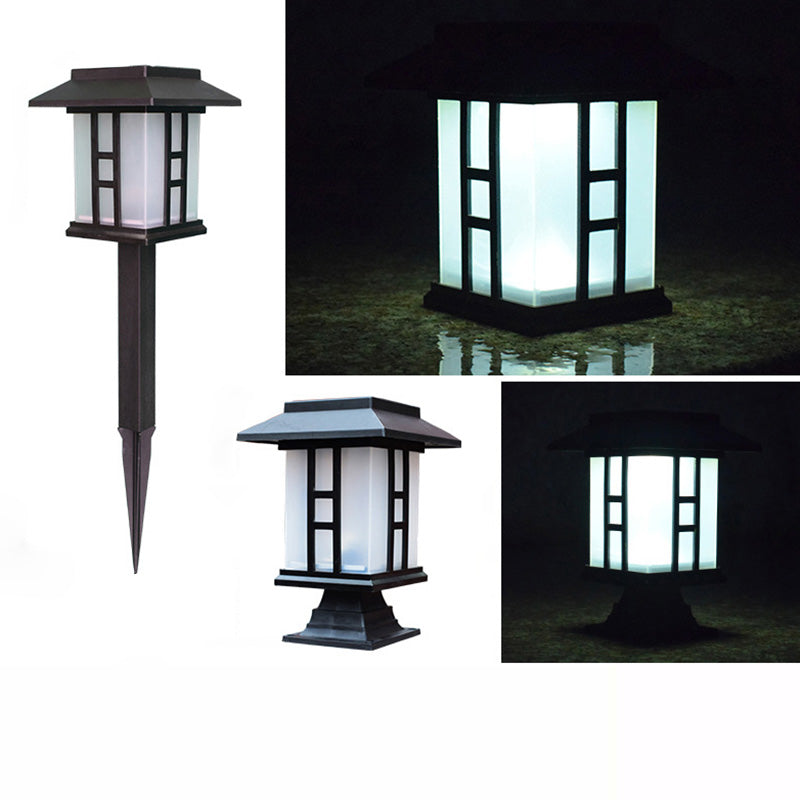 Traditional European Waterproof Solar ABS PC Plastic Rectangular LED Landscape Lighting For Garden | Kalsten