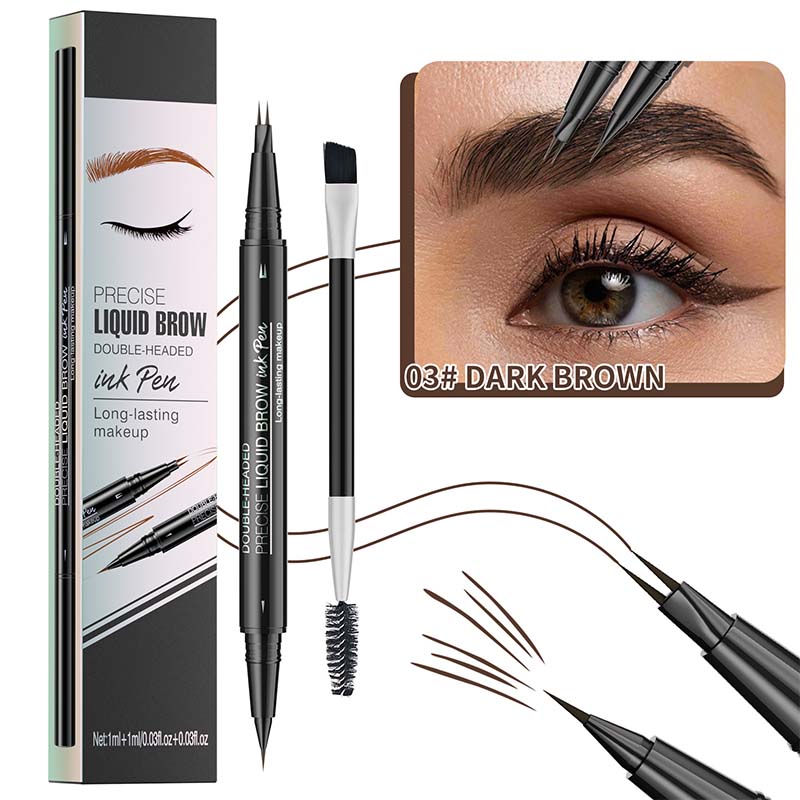 Skanto | 2-in-1 Dual-Ended Eyebrow Pencil with Micro-Fork Tip Applicator and Precision Brush Tip