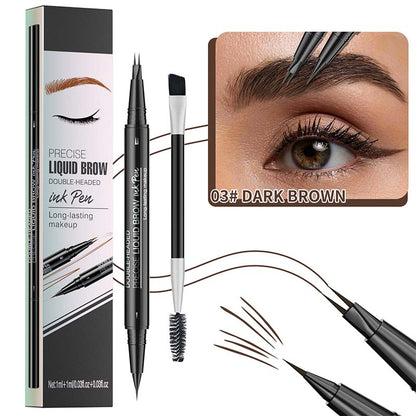 Skanto | 2-in-1 Dual-Ended Eyebrow Pencil with Micro-Fork Tip Applicator and Precision Brush Tip
