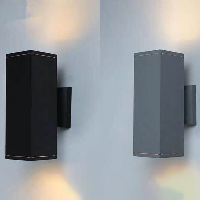 Modern Minimalist Square Column LED Luminous Outdoor Waterproof Wall Sconce Lamp | Kalsten