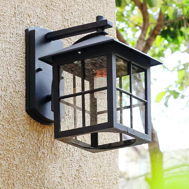 Modern Simplicity Waterproof Aluminum Square Glass Shade 1-Light Wall Sconce Lamp For Outdoor Patio | Kalsten