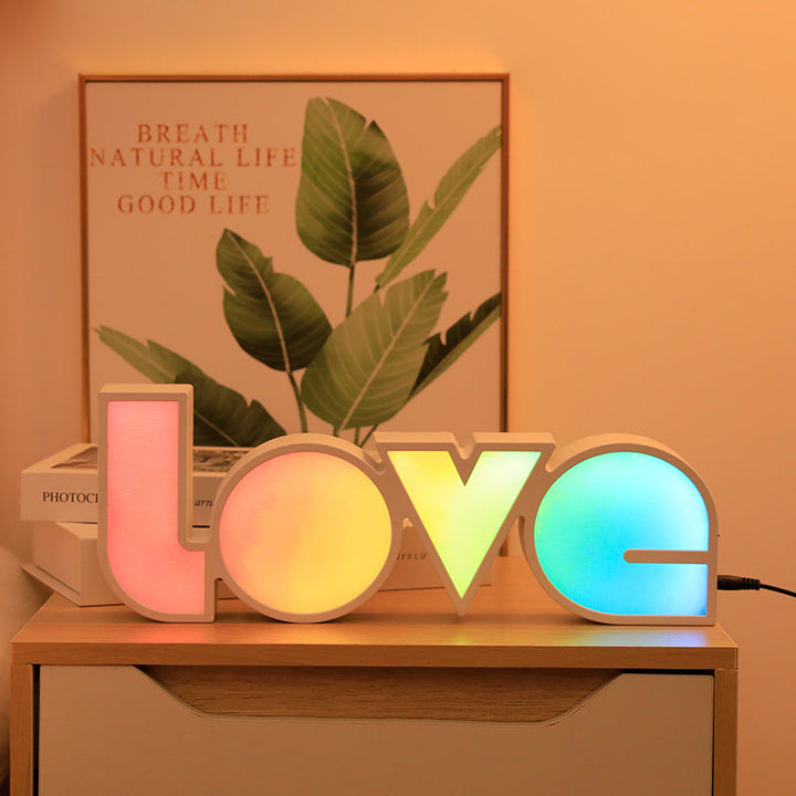 Modern Art Deco waterproof PS LOVE letters LED table lamp for the bedroom | Kalsten