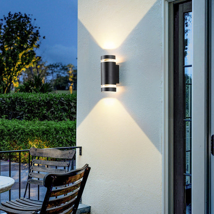 Contemporary Industrial Waterproof Aluminum Cylinder LED Up And Down Luminous Spotlight Wall Sconce Lamp For Outdoor Patio | Kalsten