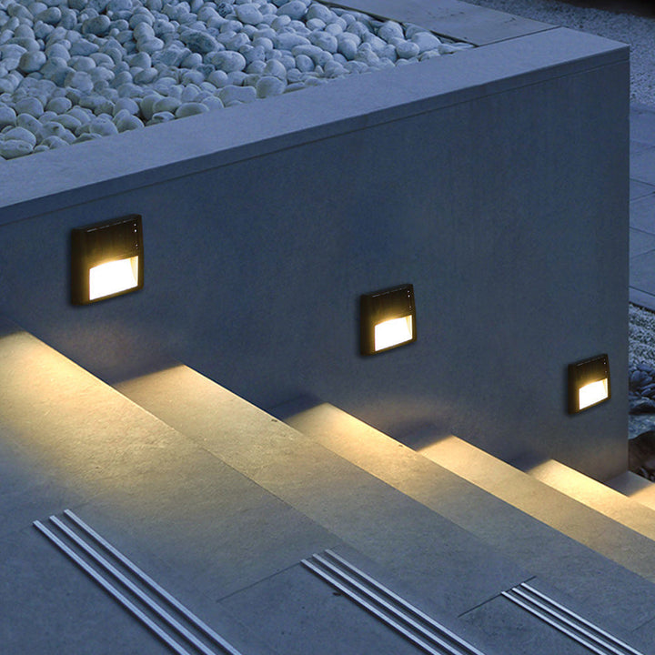 Outdoor Solar Round Square LED Waterproof Patio Step Light | Kalsten