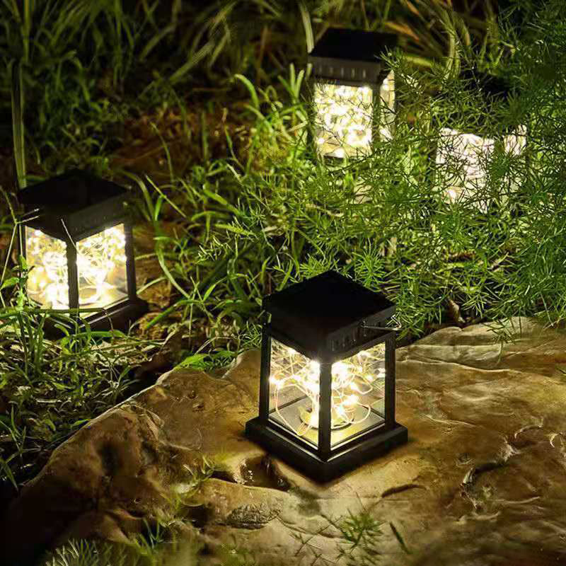 Modern Minimalist Solar Rectangular Iron Glass LED Outdoor Light For Garden | Kalsten