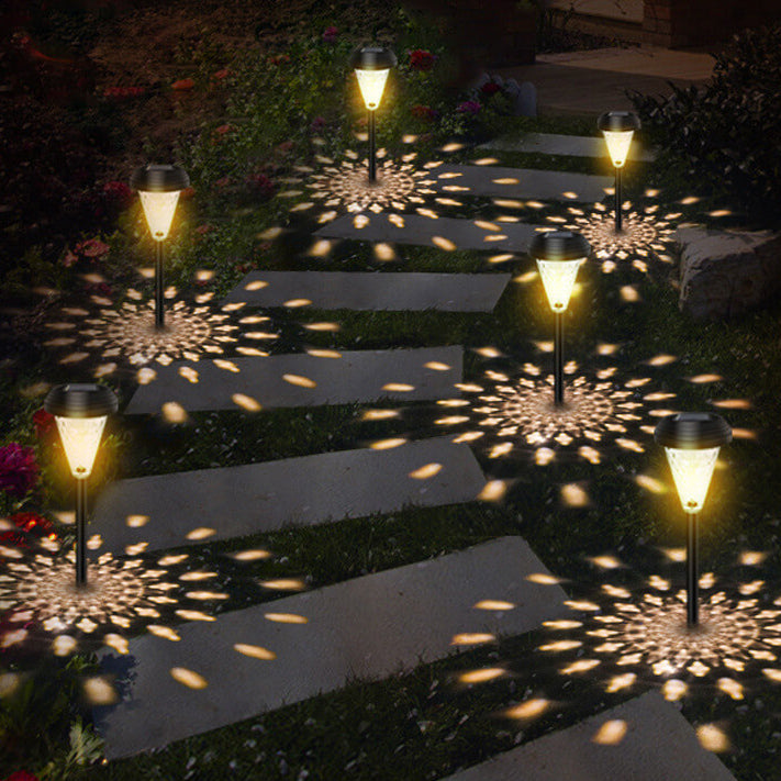 Modern Solar Glass Cone LED Outdoor Garden Ground Insert Landscape Light | Kalsten