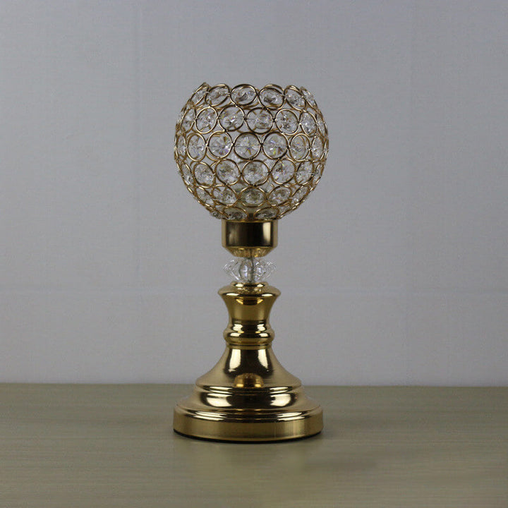 European Luxury Crystal Ball 1-Light Art Table Lamp | Kalsten