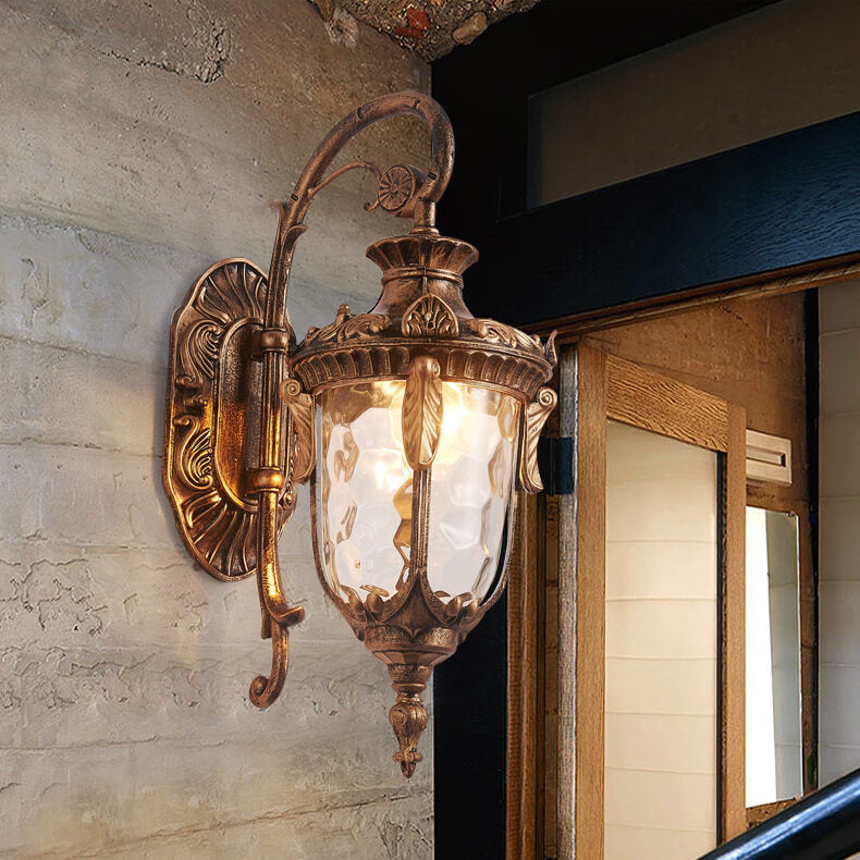 European Deluxe Lantern Outdoor Waterproof 1-Light Wall Sconce Lamp | Kalsten