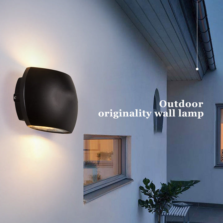 Contemporary Industrial Semicircle Aluminum LED Outdoor Wall Sconce Lamp For Garden | Kalsten