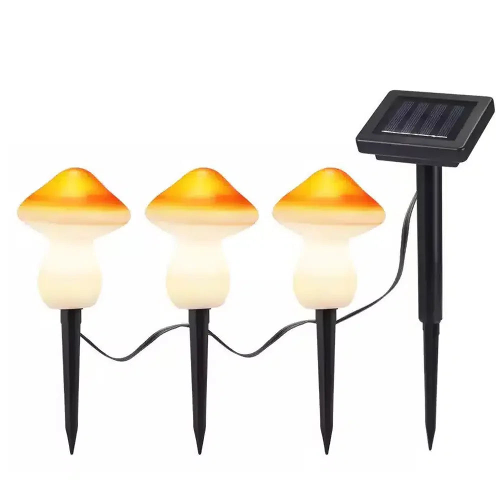 Solar LED Lamp - 3 pieces - mushrooms | Kalsten