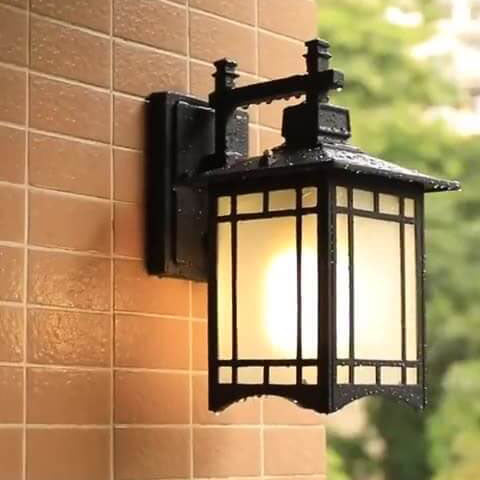 Modern Waterproof Solar Aluminum Chinese Pavilion Shape 1-Light Wall Sconce Lamp | Kalsten