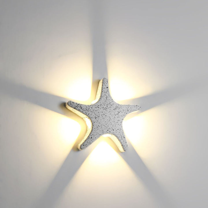 Kalsten | Contemporary Simplicity Aluminum Starfish Design LED Waterproof Wall Lantern Lamp for Outdoor Terrace