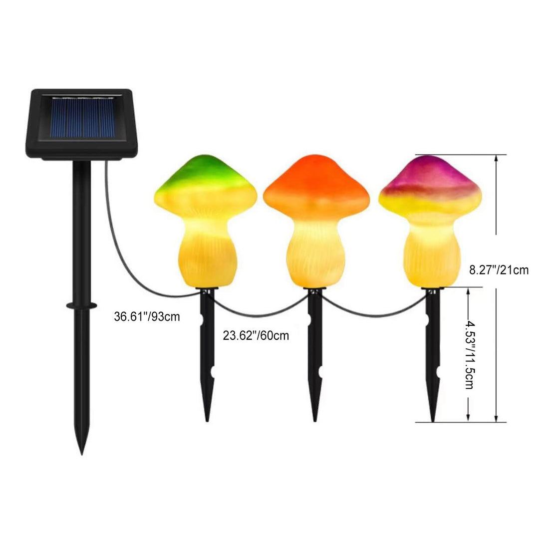 Solar Outdoor Resin Mushroom LED Garden Ground Insert Decorative Landscape Light | Kalsten