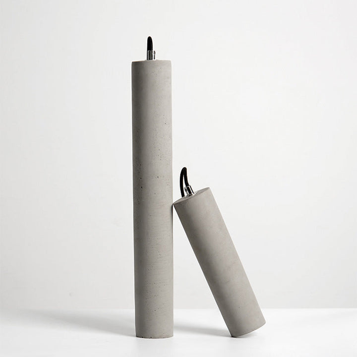 Kalsten | StoneCast Industrial Cylinder Pendant Light made of Concrete | 1 Light | Smooth or Rough Surface