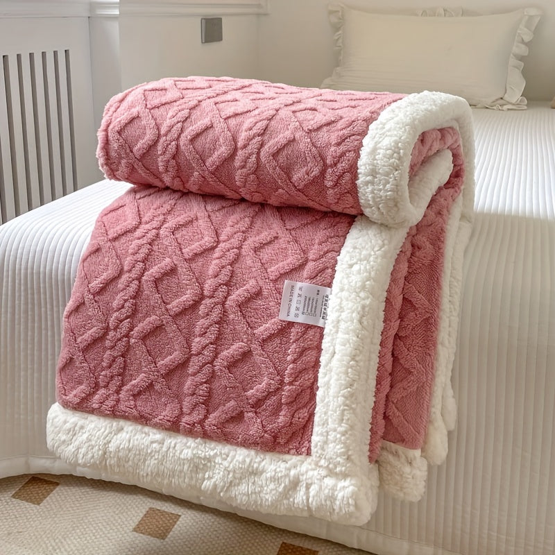 Stylish Reversible Fleece Blanket for Ultimate Comfort and Warmth Kalsten