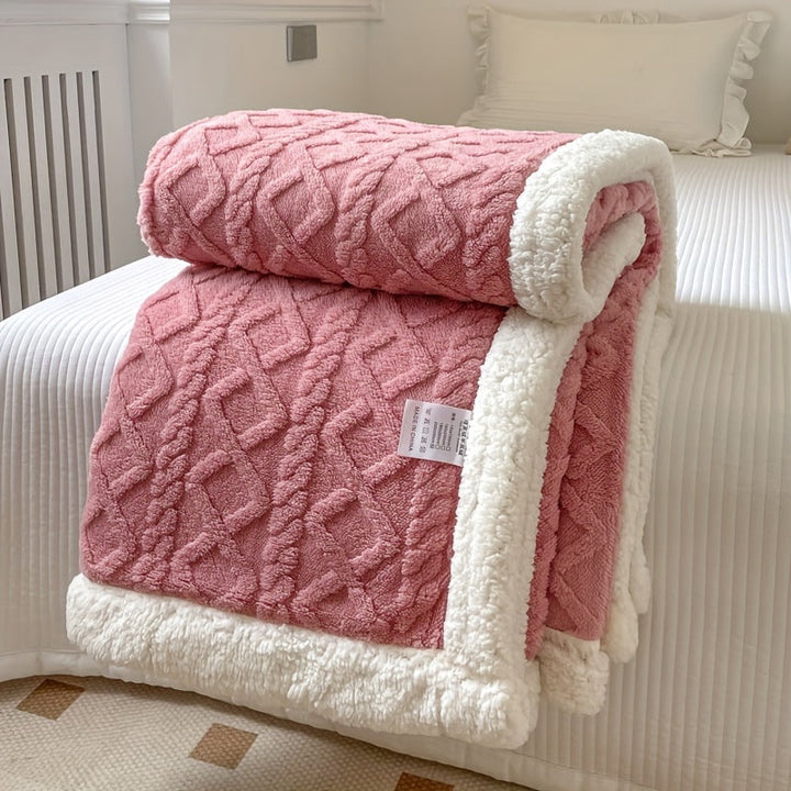 Stylish Reversible Fleece Blanket for Ultimate Comfort and Warmth Kalsten