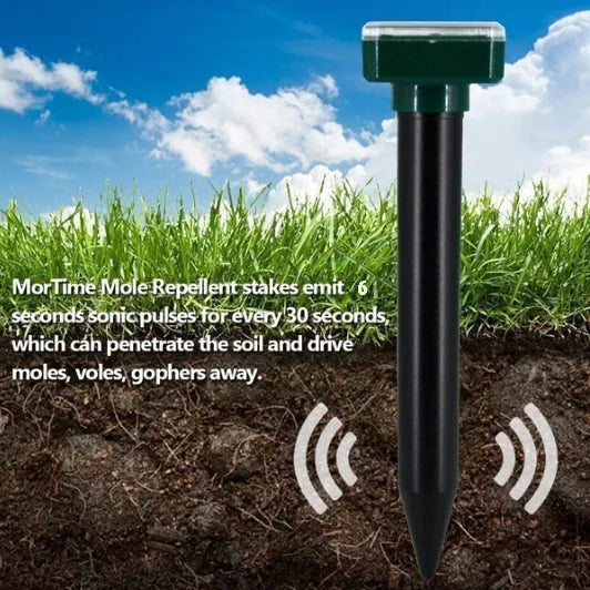 Skanto | Sonic Green Solar Animal Repeller | For Moles, Moles & Snakes | Weather-Resistant & Eco-Friendly