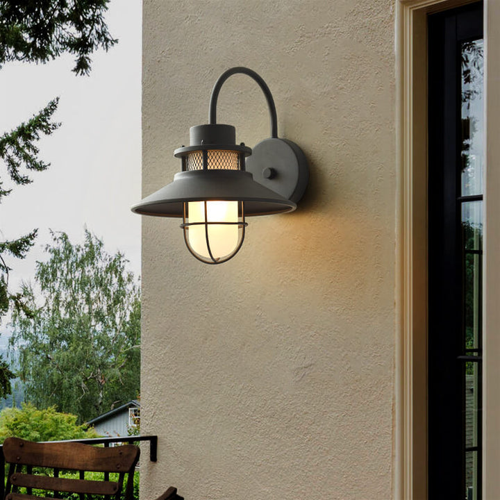 Outdoor Waterproof Iron Body 1-Light Outdoor Wall Sconce Lamp | Kalsten