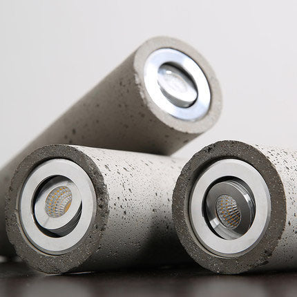 Kalsten | StoneCast Industrial Cylinder Pendant Light made of Concrete | 1 Light | Smooth or Rough Surface