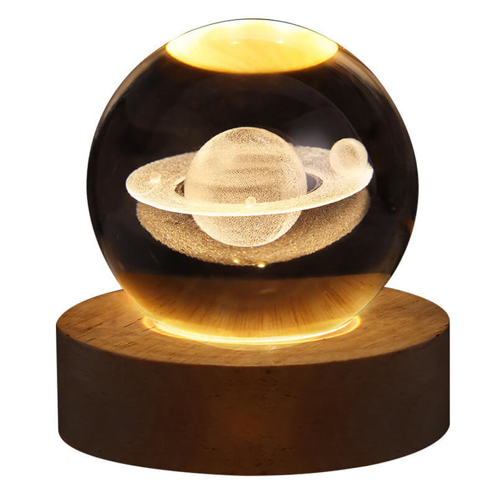 Creative Decorative Star System Crystal Ball USB LED Night Light Table Lamp | Kalsten