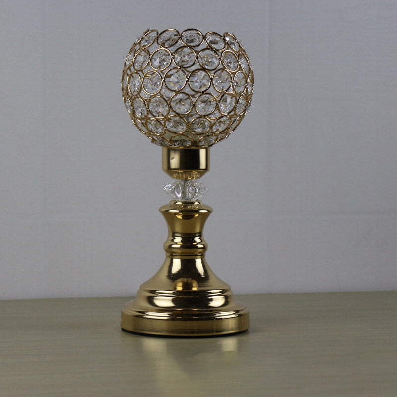 European Luxury Crystal Ball 1-Light Art Table Lamp | Kalsten