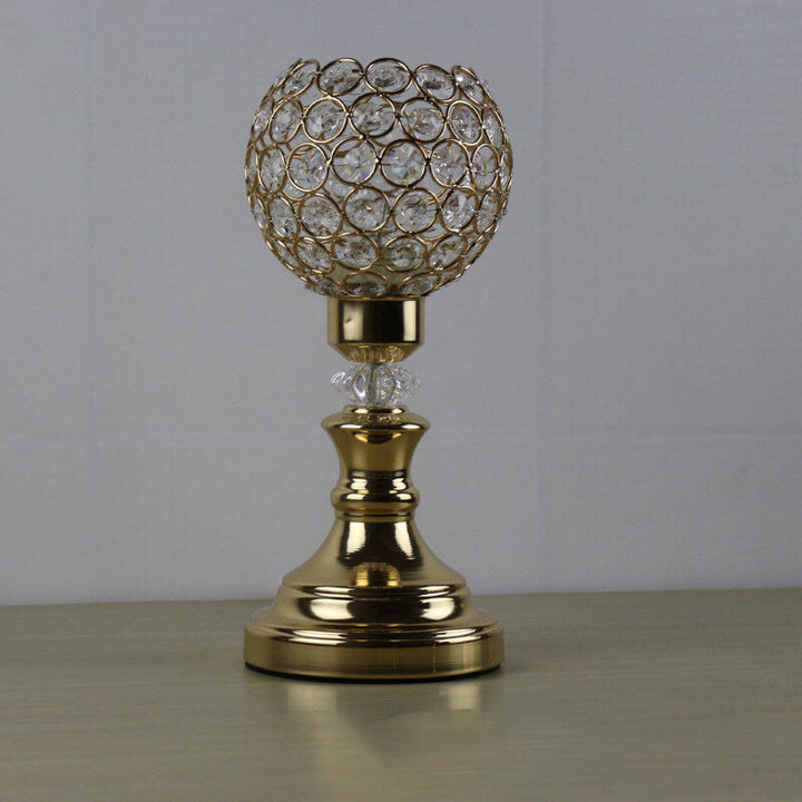 European Luxury Crystal Ball 1-Light Art Table Lamp | Kalsten