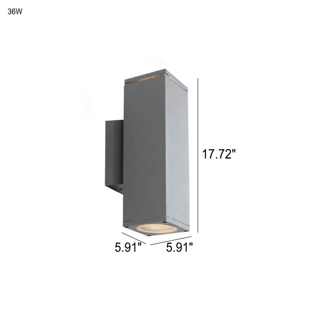 Modern Minimalist Square Column LED Luminous Outdoor Waterproof Wall Sconce Lamp | Kalsten