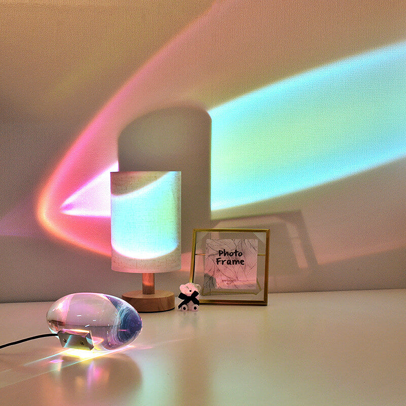 Creative Crystal Projection Angel Eyes LED Table Lamp | Kalsten