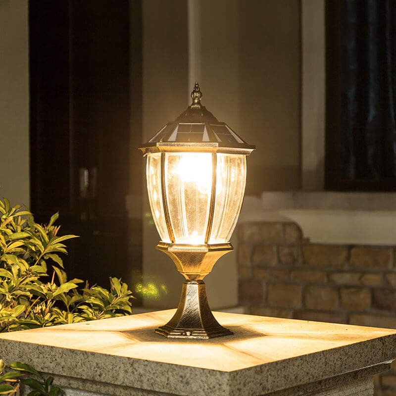Outdoor Solar Waterproof Aluminum Glass 1-Light Lawn Landscape Light | Kalsten