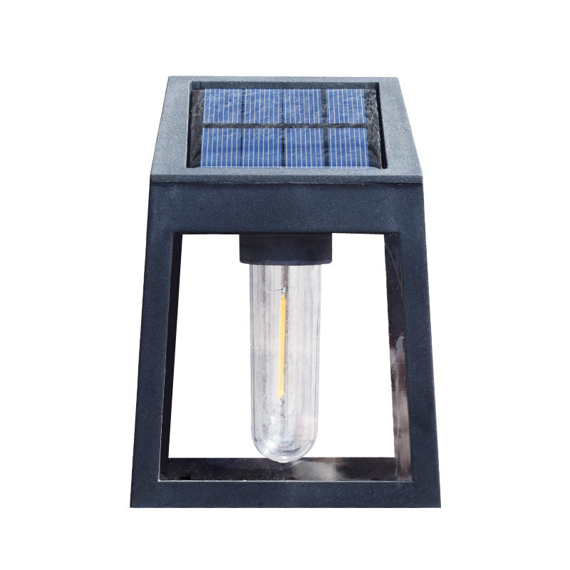Modern Square Plastic Solar LED Outdoor Waterproof Garden Landscape Wall Sconce Lamp | Kalsten