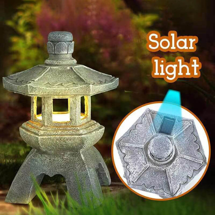 Retro Decorative Solar Tower Resin LED Outdoor Landscape Lighting | Kalsten