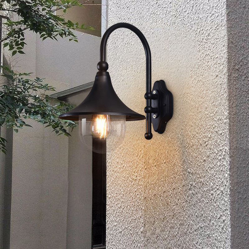 Retro Minimalist Trumpet Waterproof 1-Light Wall Sconce Lamp | Kalsten