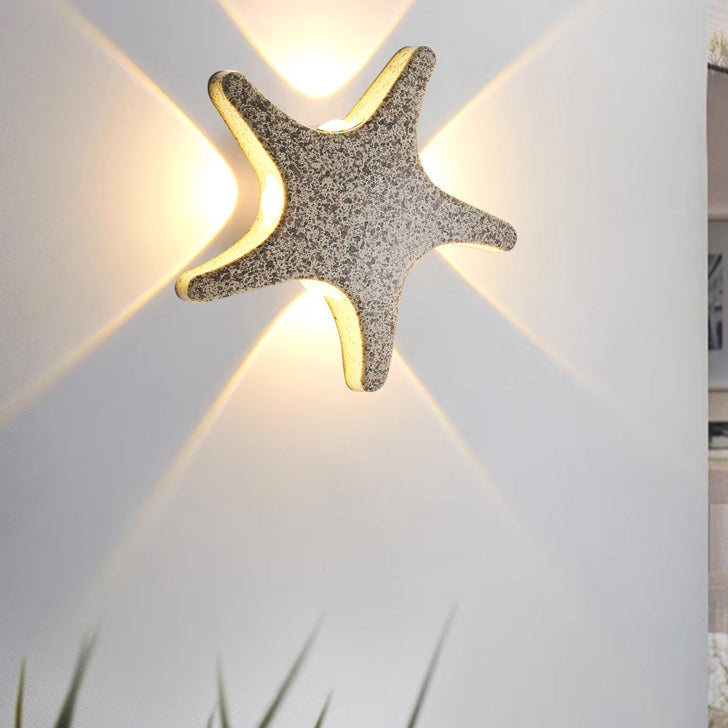Kalsten | Contemporary Simplicity Aluminum Starfish Design LED Waterproof Wall Lantern Lamp for Outdoor Terrace